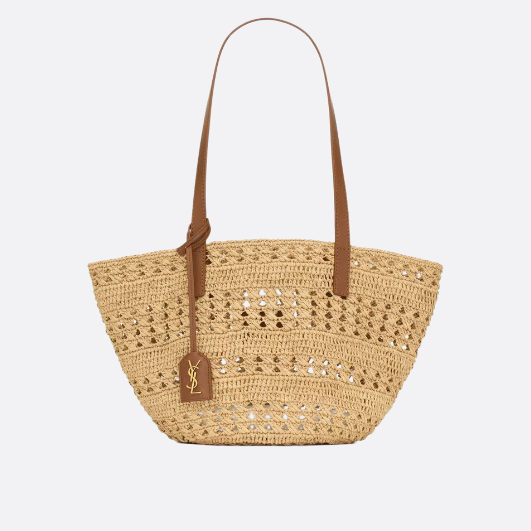 Yves Saint Laurent – Panier-Tasche aus Raffia