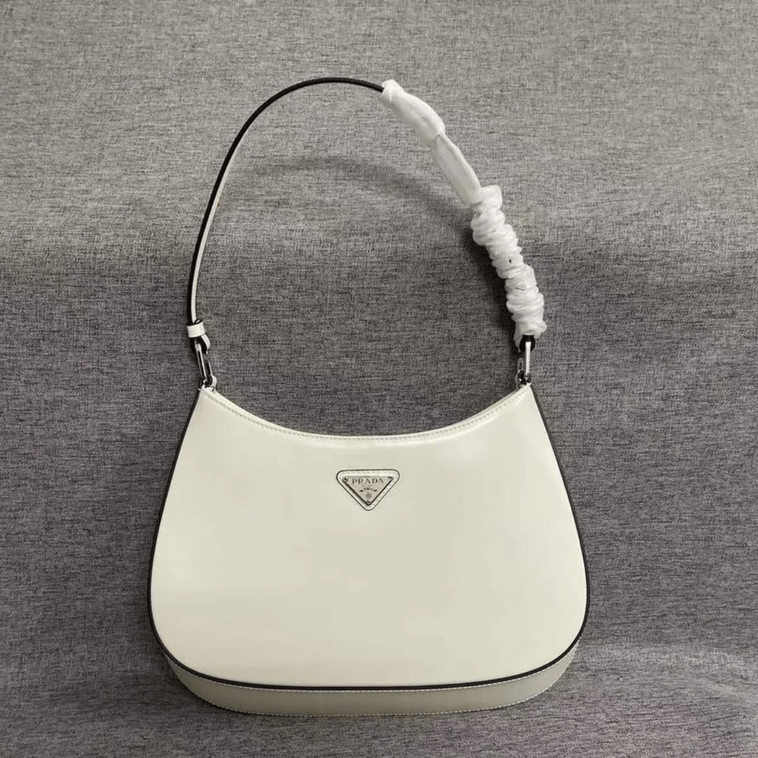 Prada – Cleo Schultertasche aus gebürstetem Leder